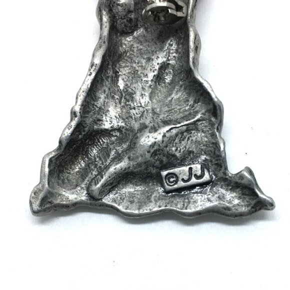 Silver Castle Brooch Halloween Fantasy Witch Jewelry Silver Tone Clear Crystal - Picture 6 of 9